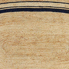 Jute Rug Natural Hand Braided Oval Shape Area