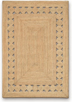 Jute Rug Natural Handmade Rectangle