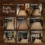 Jute Rug Natural Handmade Rectangle