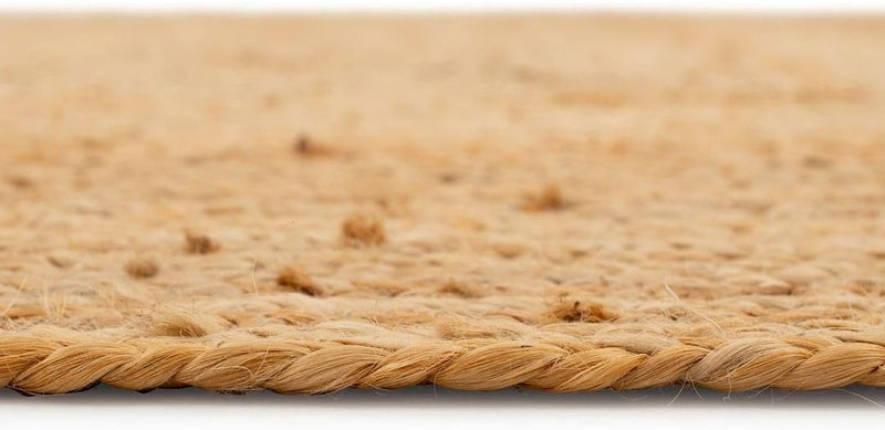 Jute Rug Natural Rustic Golden Rectangular Scandi Bohemian