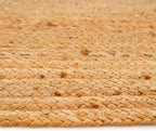 Jute Rug Natural Rustic Golden Rectangular Scandi Bohemian