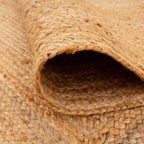 Jute Rug Natural Rustic Golden Rectangular Scandi Bohemian
