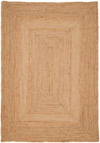 Jute Rug Natural Rustic Golden Rectangular Scandi Bohemian