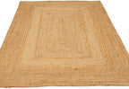 Jute Rug Natural Rustic Golden Rectangular Scandi Bohemian