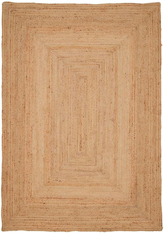 Jute Rug Natural Rustic Golden Rectangular Scandi Bohemian