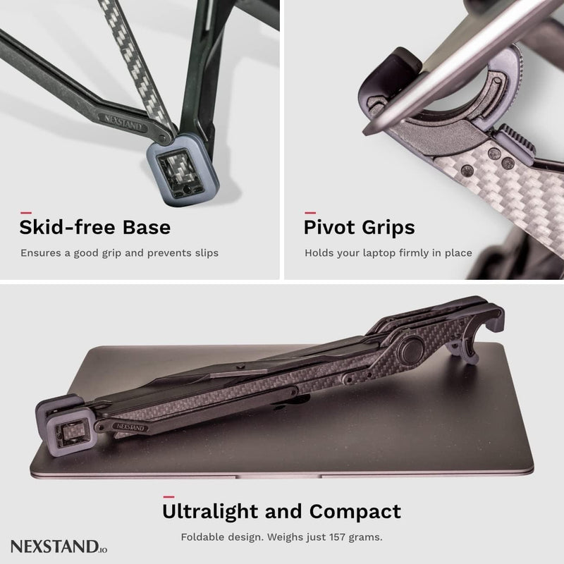 K1 Laptop Stand Carbon Fibre Foldable Portable Desktop