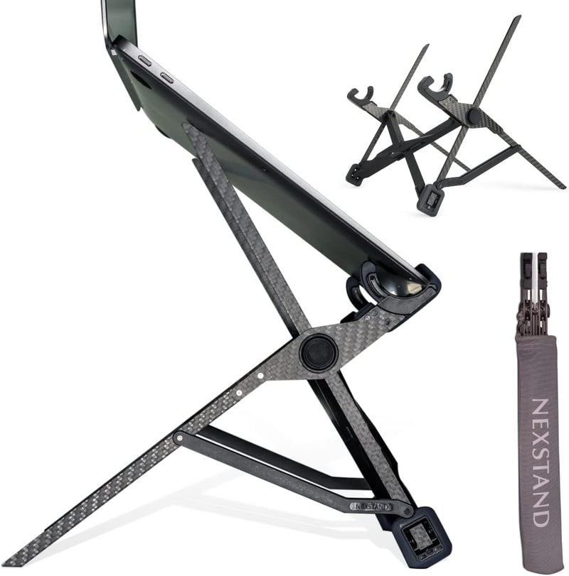K1 Laptop Stand Carbon Fibre Foldable Portable Desktop