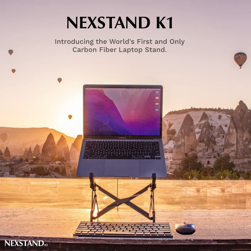 K1 Laptop Stand Carbon Fibre Foldable Portable Desktop