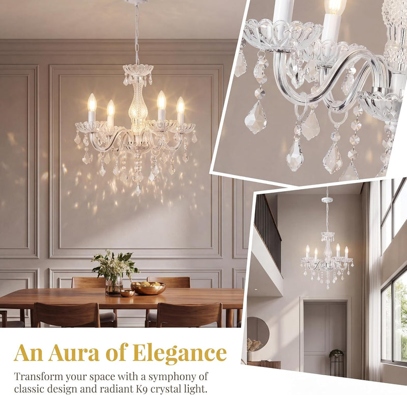 K9 Crystal Chandelier H 18.5" X W 21.3