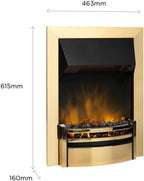 Kansas Optiflame 2KW Inset Electric Fire Brass