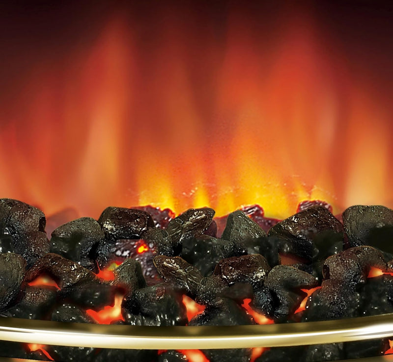Kansas Optiflame 2KW Inset Electric Fire Brass