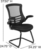 Kelista Mesh Sled Base Side Reception Chair