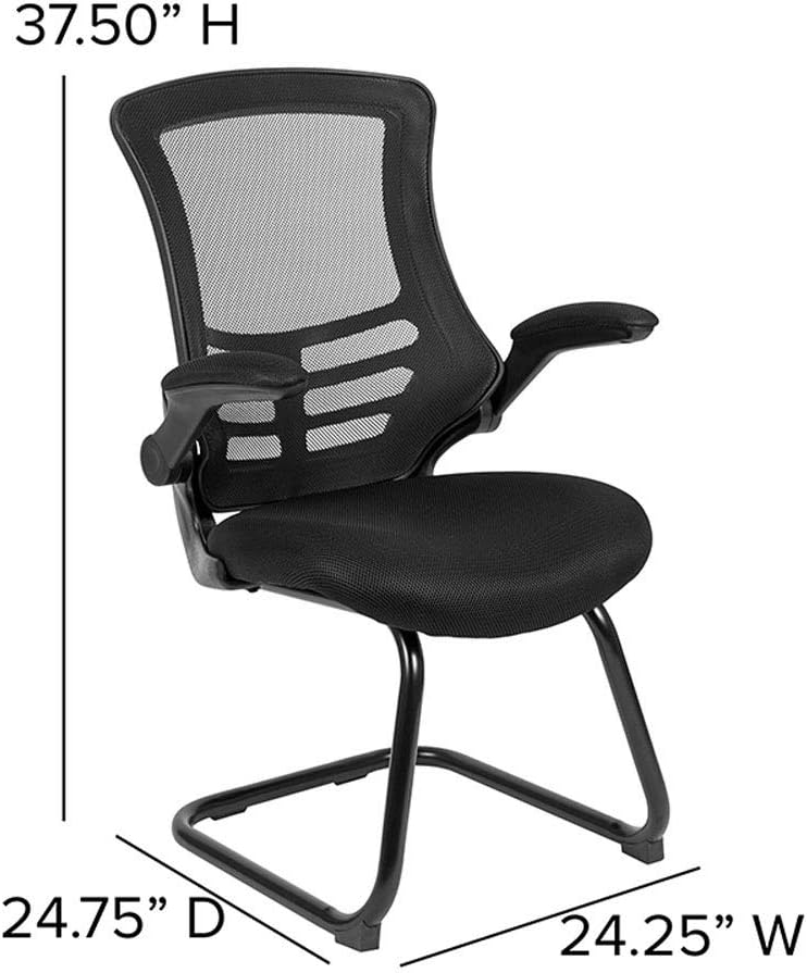 Kelista Mesh Sled Base Side Reception Chair