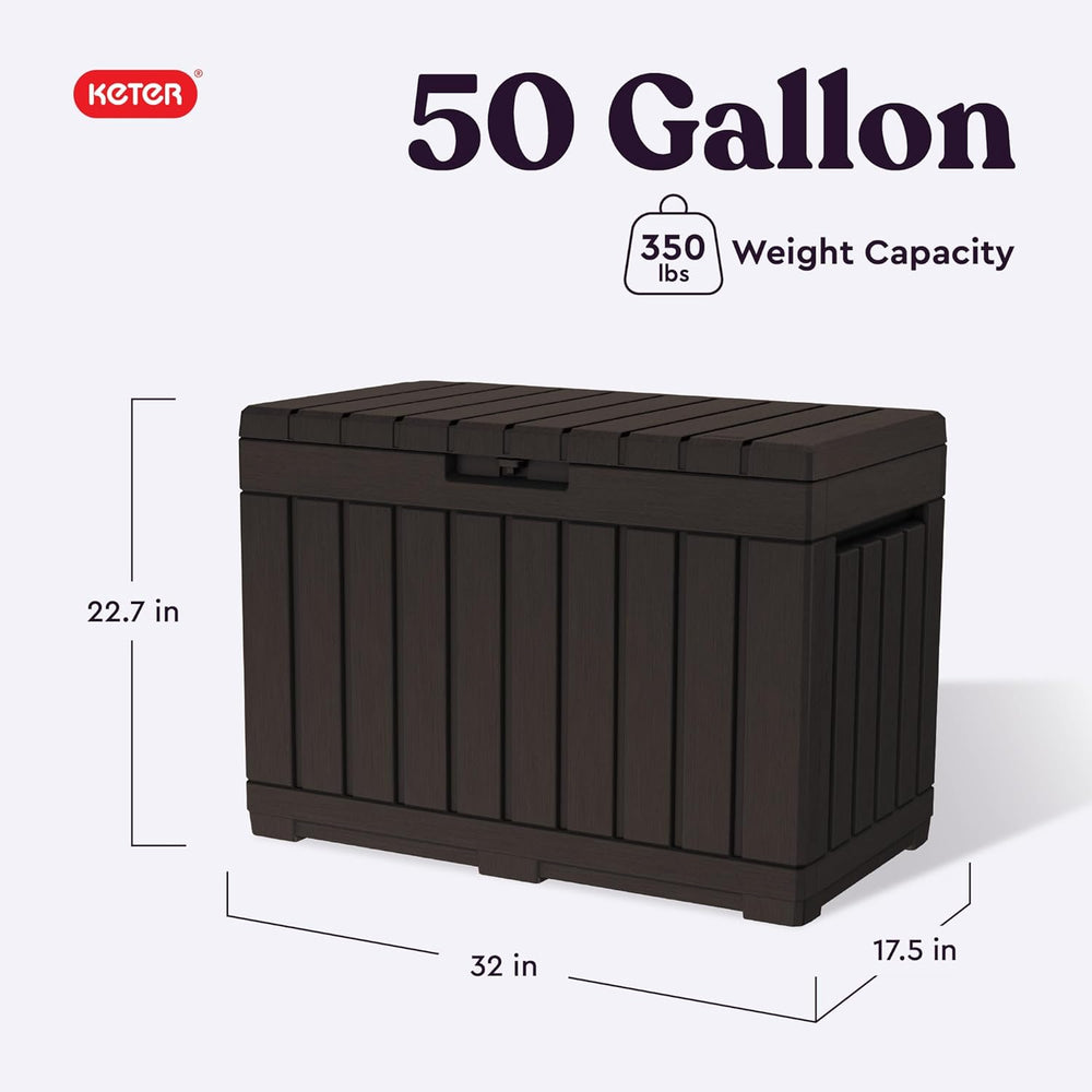 Kentwood 50 Gallon Resin Deck Box-Organisation and Storage
