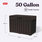 Kentwood 50 Gallon Resin Deck Box-Organisation and Storage