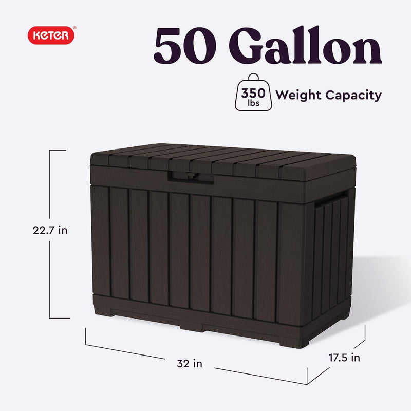 Kentwood 50 Gallon Resin Deck Box-Organisation and Storage
