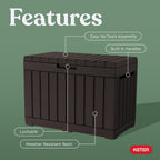 Kentwood 50 Gallon Resin Deck Box-Organisation and Storage