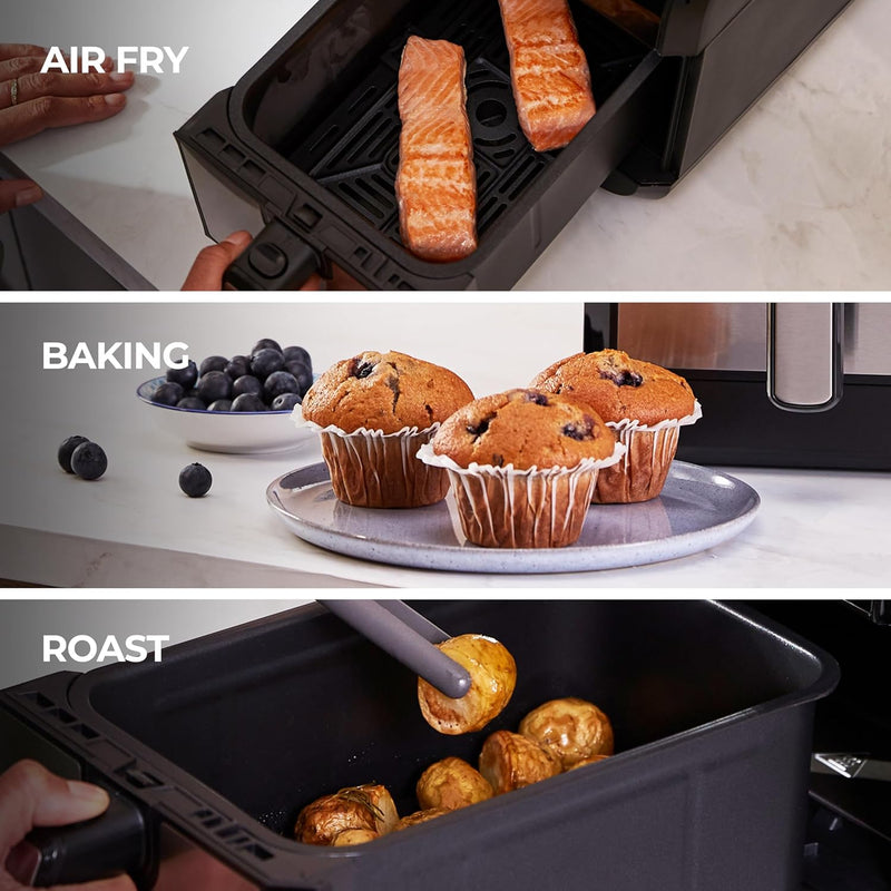 Kenwood Khealthy Twin .000mb Double Air Fryer Oven