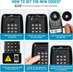 Key Safe Wall Mounted Extra Large Lock Box