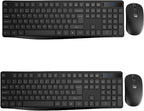 Keyboard and Mouse Set Full Size Ergonomic Design