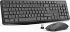 Keyboard and Mouse Set Full Size Ergonomic Design