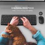 Keyboard and Mouse Set Full Size Ergonomic Design