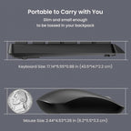 Keyboard and Mouse Set Full Size Ergonomic Design