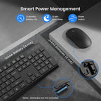 Keyboard and Mouse Set Full Size Ergonomic Design