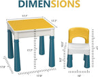 Kids 5-In-1 Multi-Activity Table and Chair Set
