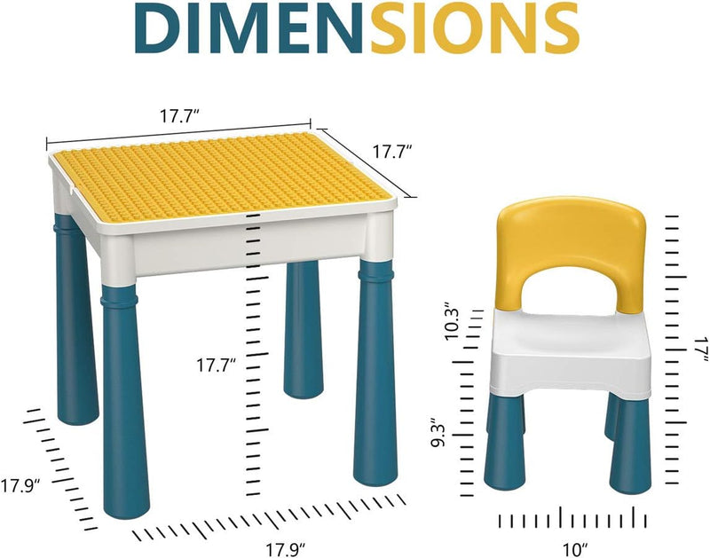 Kids 5-In-1 Multi-Activity Table and Chair Set