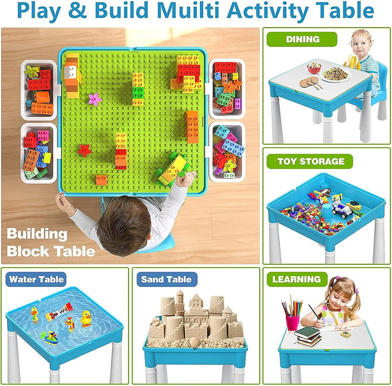 Kids 5-In-1 Multi-Activity Table and Chair Set