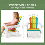 Kids Adirondack Chair All-Weather Hdpe Children's