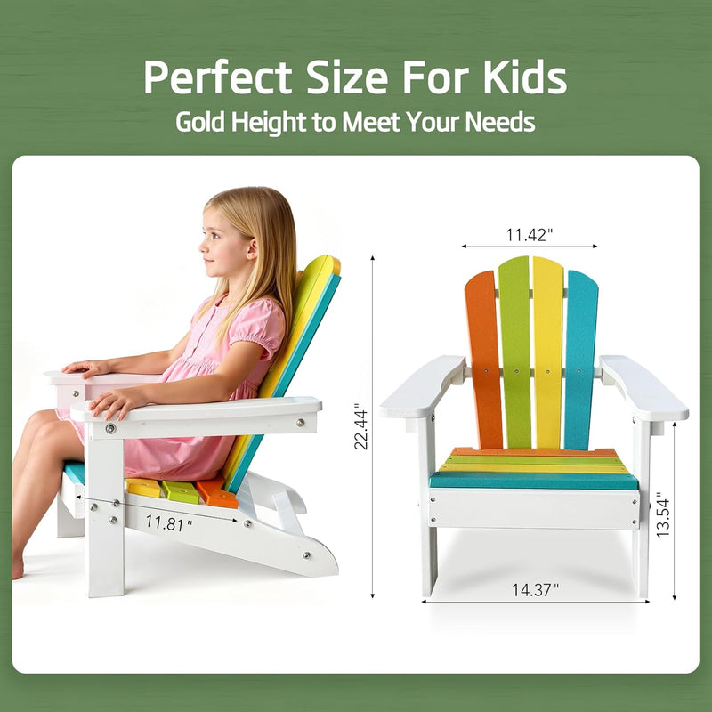 Kids Adirondack Chair All-Weather Hdpe Children's
