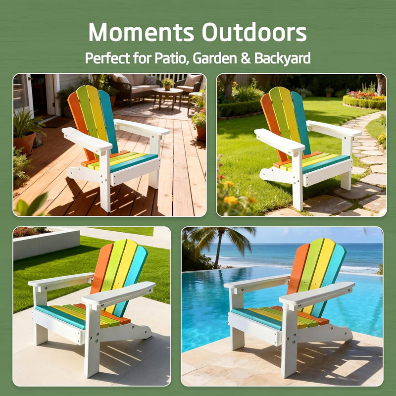 Kids Adirondack Chair All-Weather Hdpe Children's