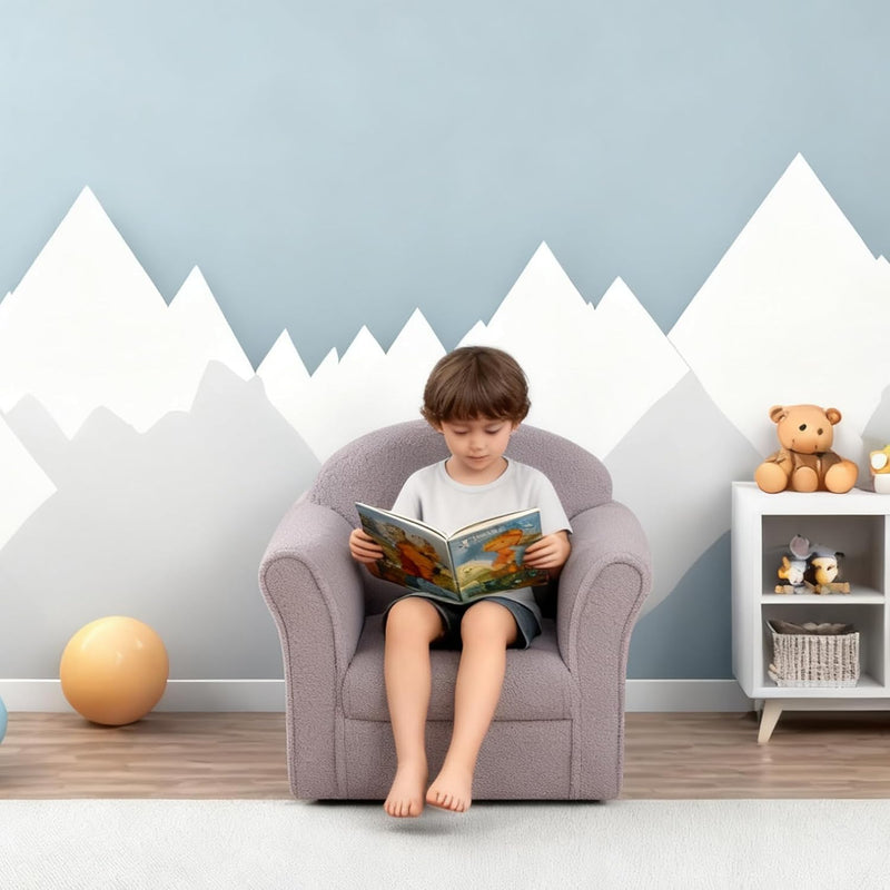 Kids Armchair Single Toddler Sofa with Sturdy Wood