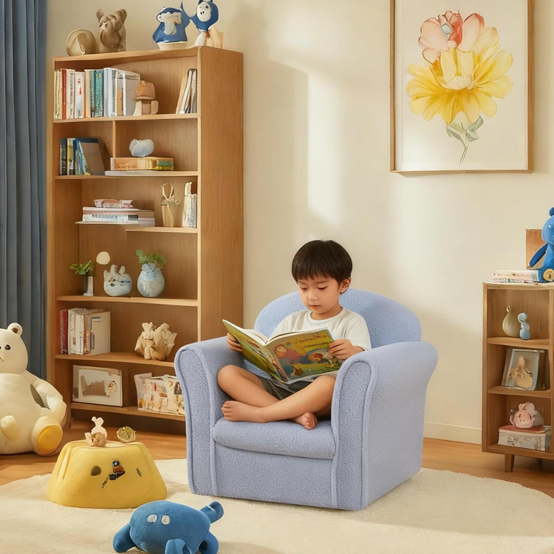 Kids Armchair Single Toddler Sofa with Sturdy Wood