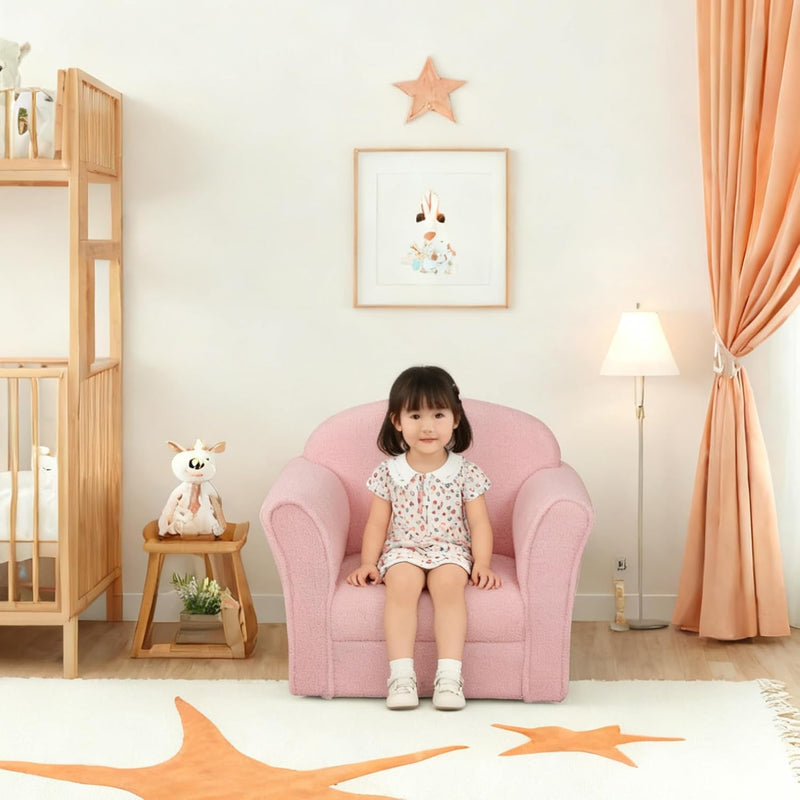 Kids Armchair Single Toddler Sofa with Sturdy Wood