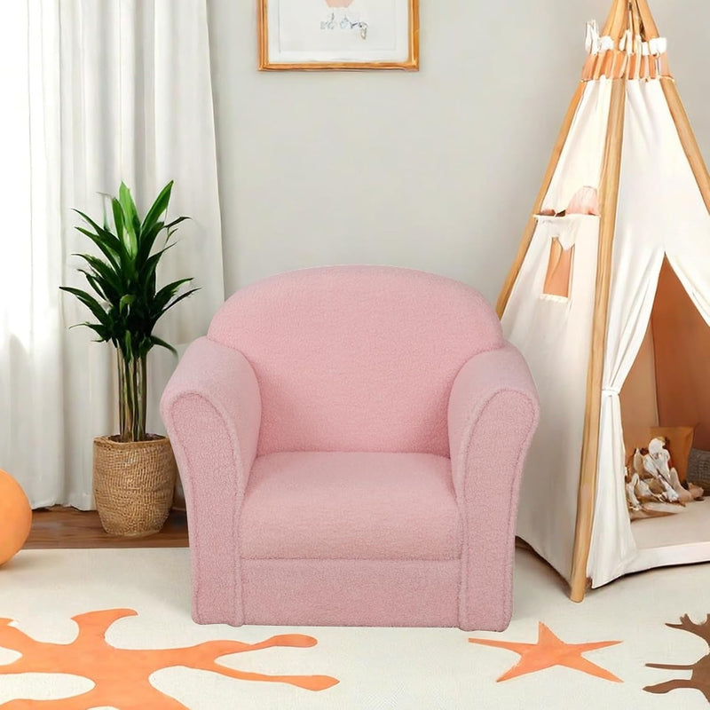 Kids Armchair Single Toddler Sofa with Sturdy Wood