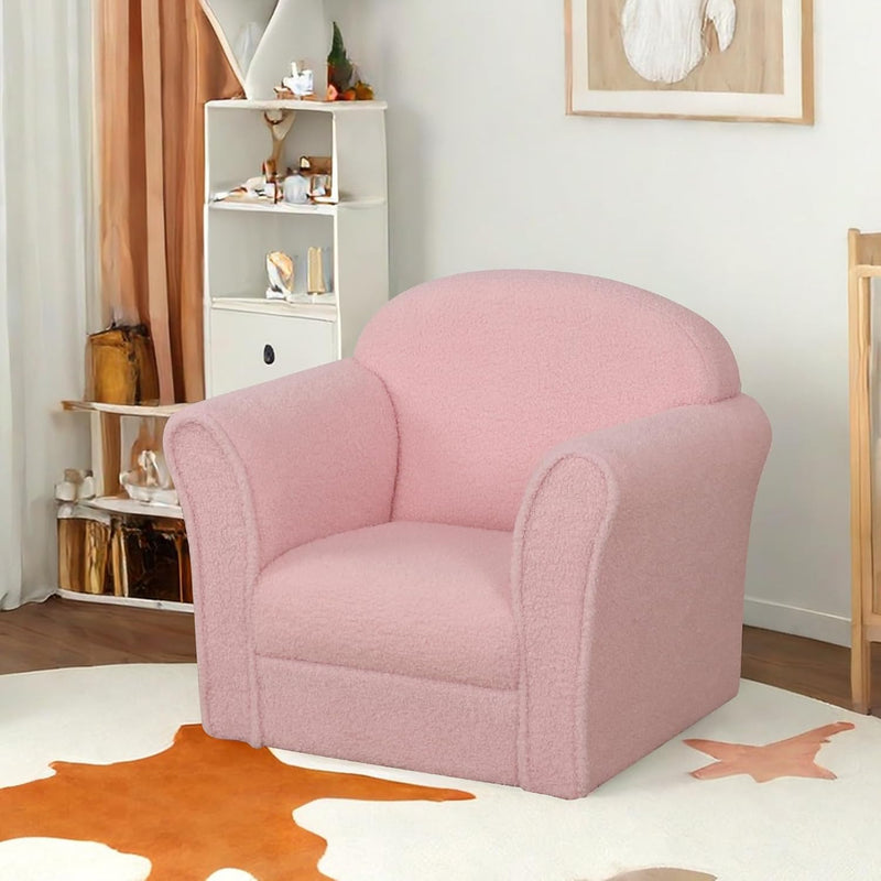 Kids Armchair Single Toddler Sofa with Sturdy Wood