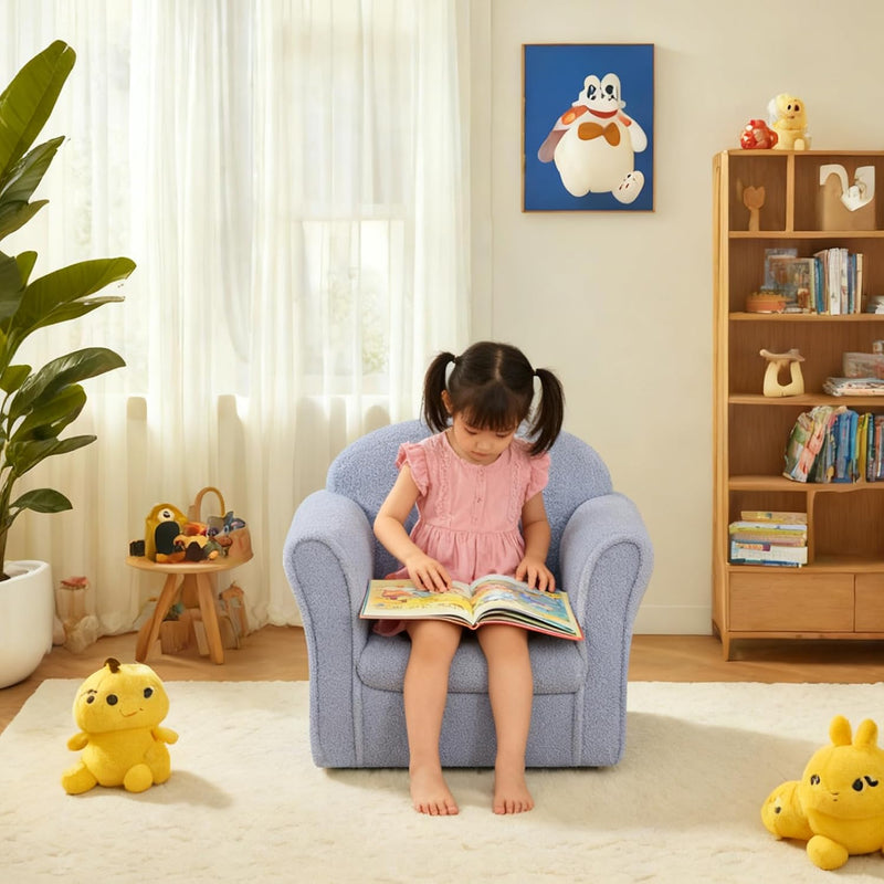 Kids Armchair Single Toddler Sofa with Sturdy Wood