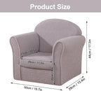 Kids Armchair Single Toddler Sofa with Sturdy Wood