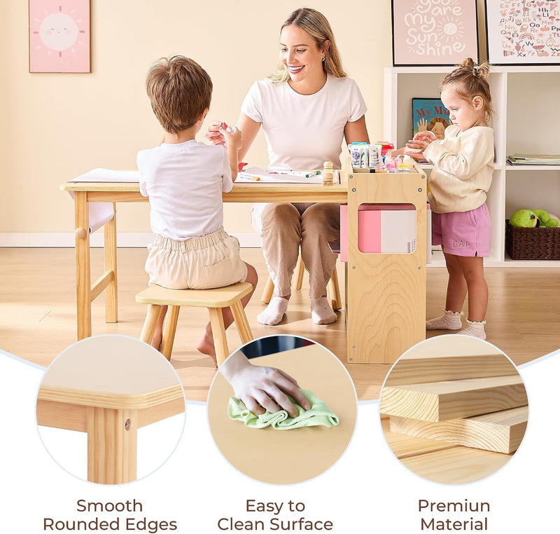 Kids Art Table and 2 Chairs Set