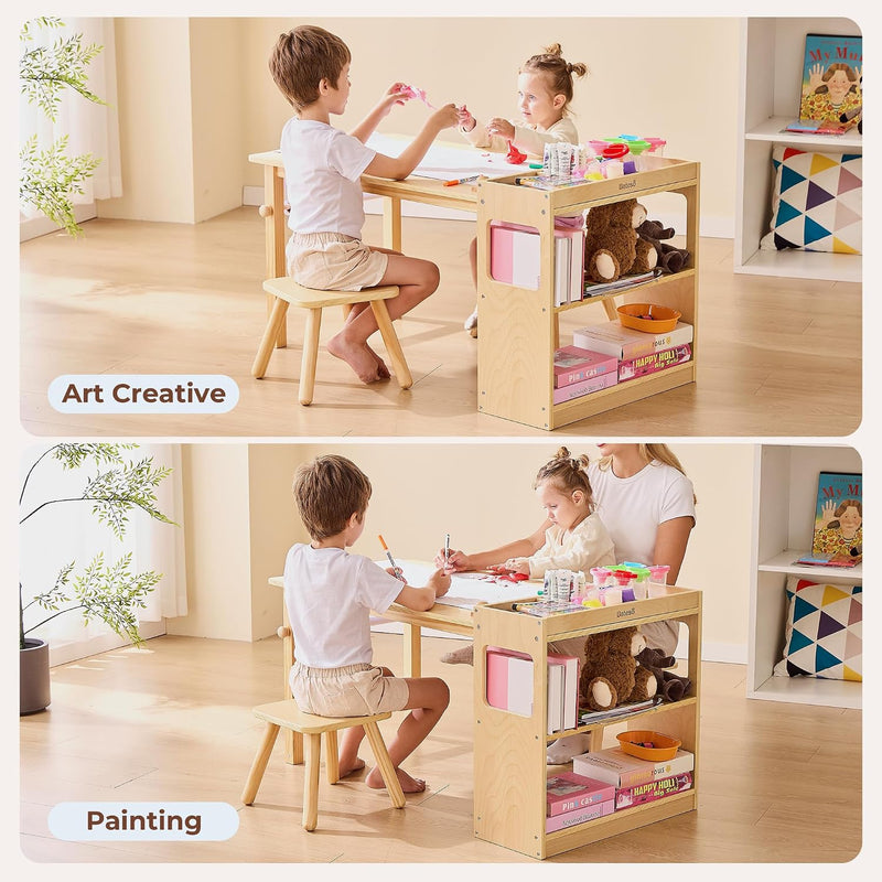 Kids Art Table and 2 Chairs Set