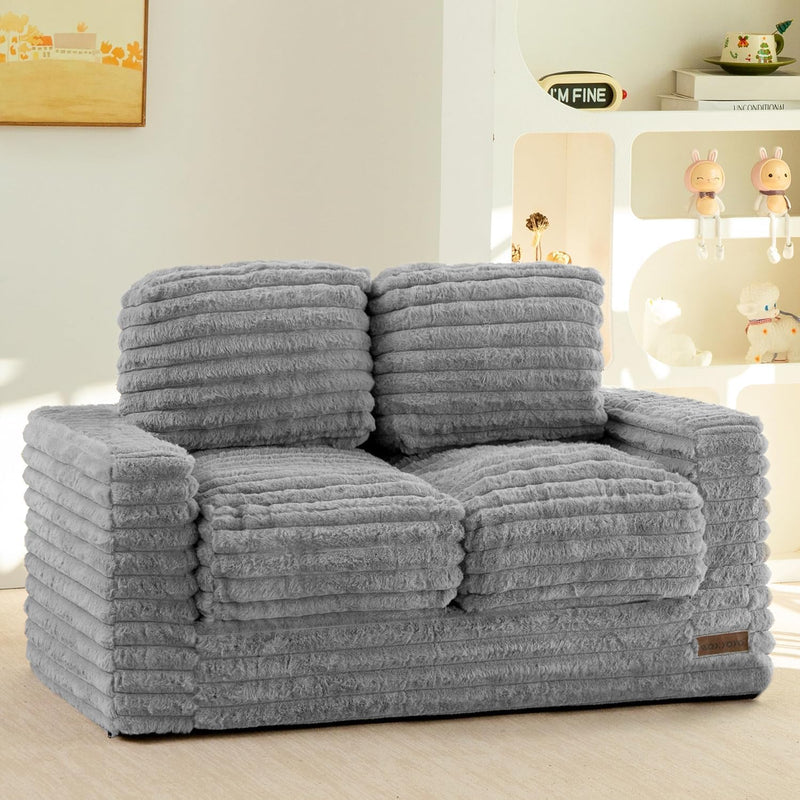 Kids Bean Bag Chair Comfy Faux Fur Sofa