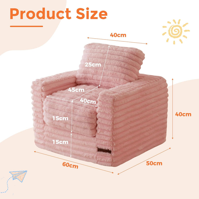 Kids Bean Bag Chair Comfy Faux Fur Sofa