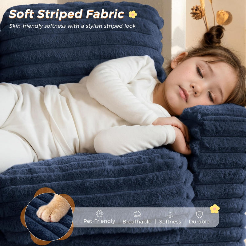 Kids Bean Bag Chair Comfy Faux Fur Sofa