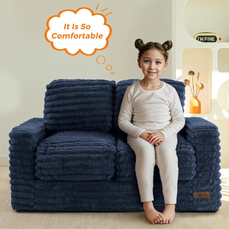 Kids Bean Bag Chair Comfy Faux Fur Sofa