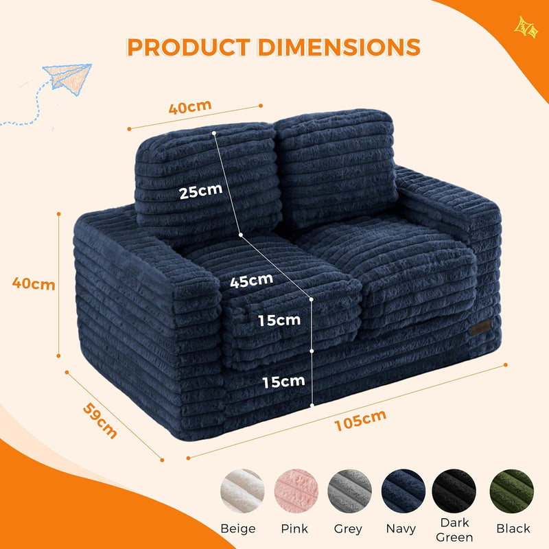 Kids Bean Bag Chair Comfy Faux Fur Sofa