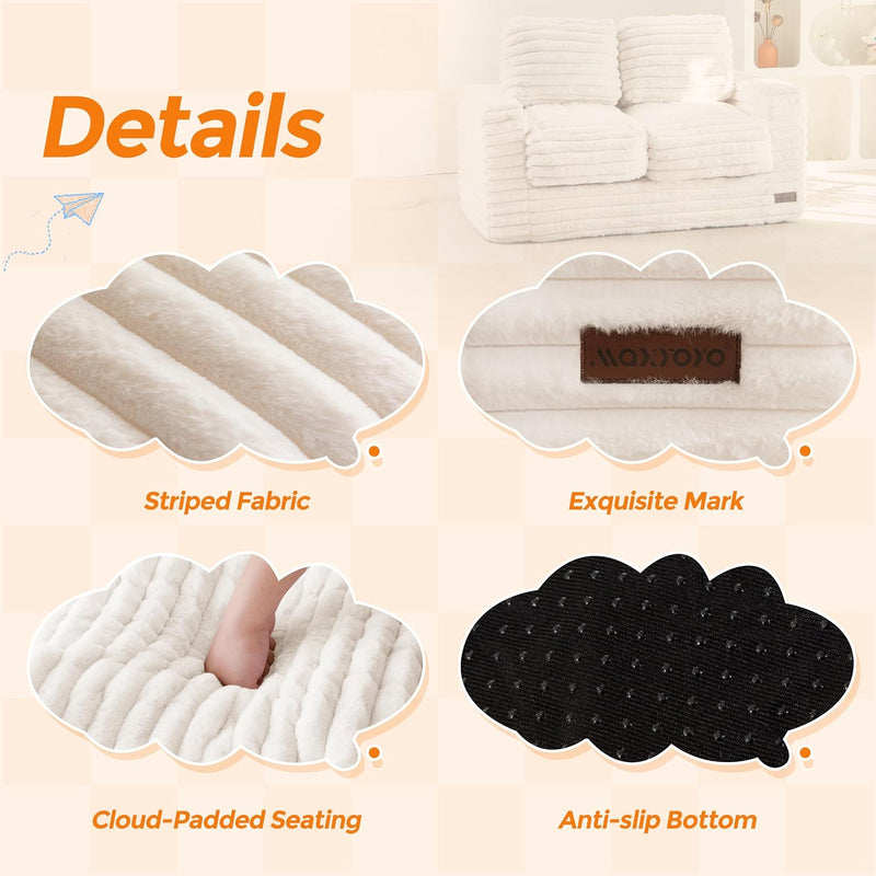 Kids Bean Bag Chair Comfy Faux Fur Sofa