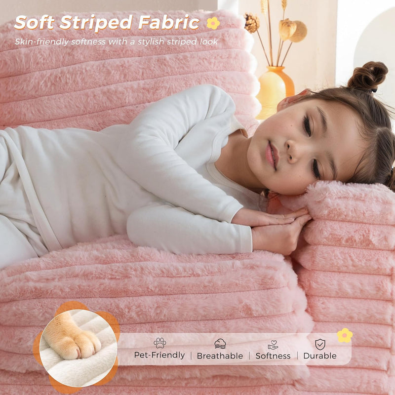 Kids Bean Bag Chair Comfy Faux Fur Sofa